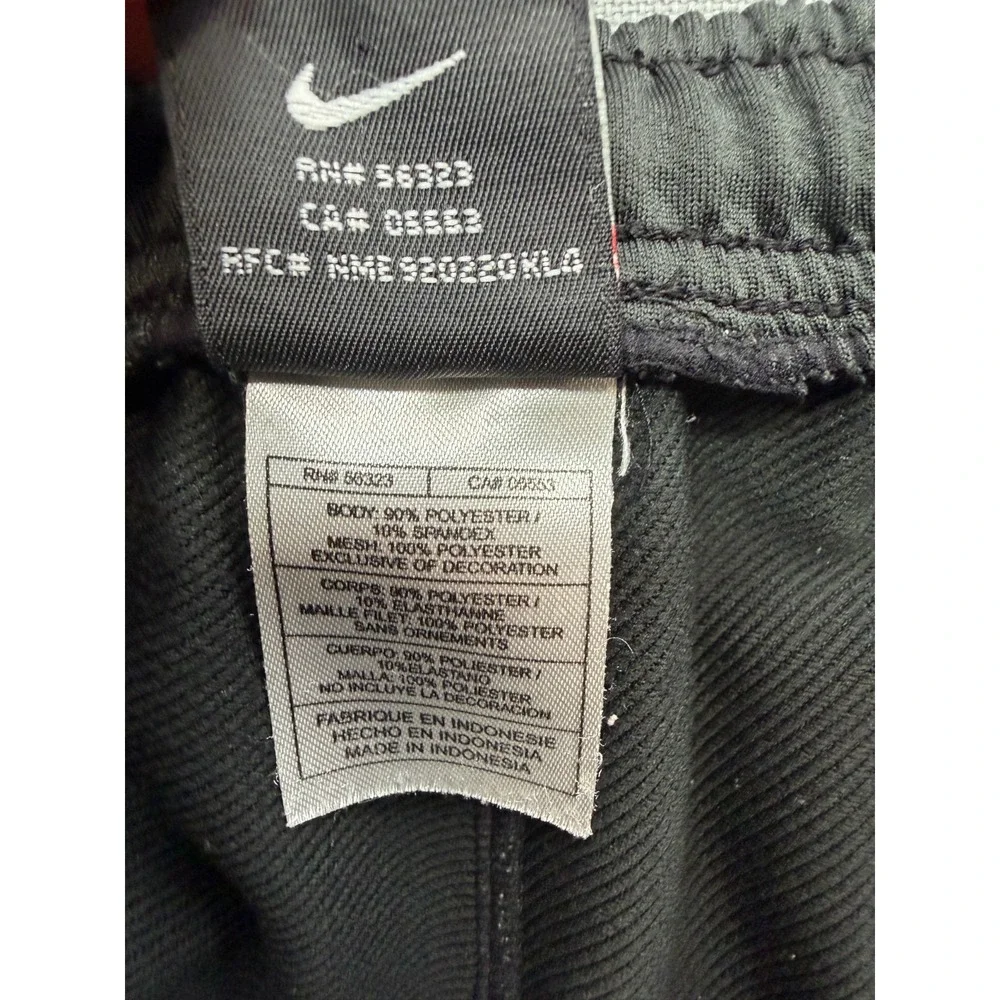 Vintage Nike Team Dri-FIT Track Pants Black Ankle Zip Y2K | Boy's Youth L 12-14